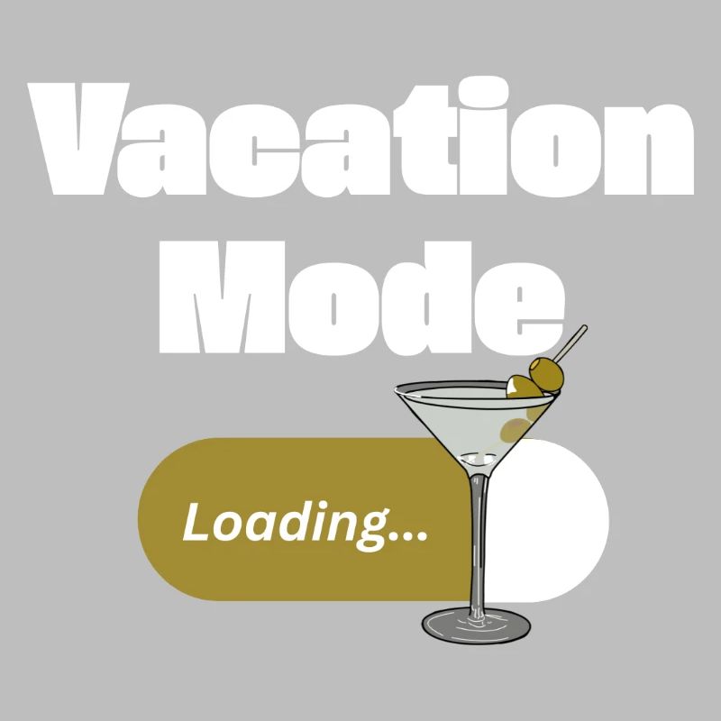 Vacation Mode On – Martini with loading bar (light)