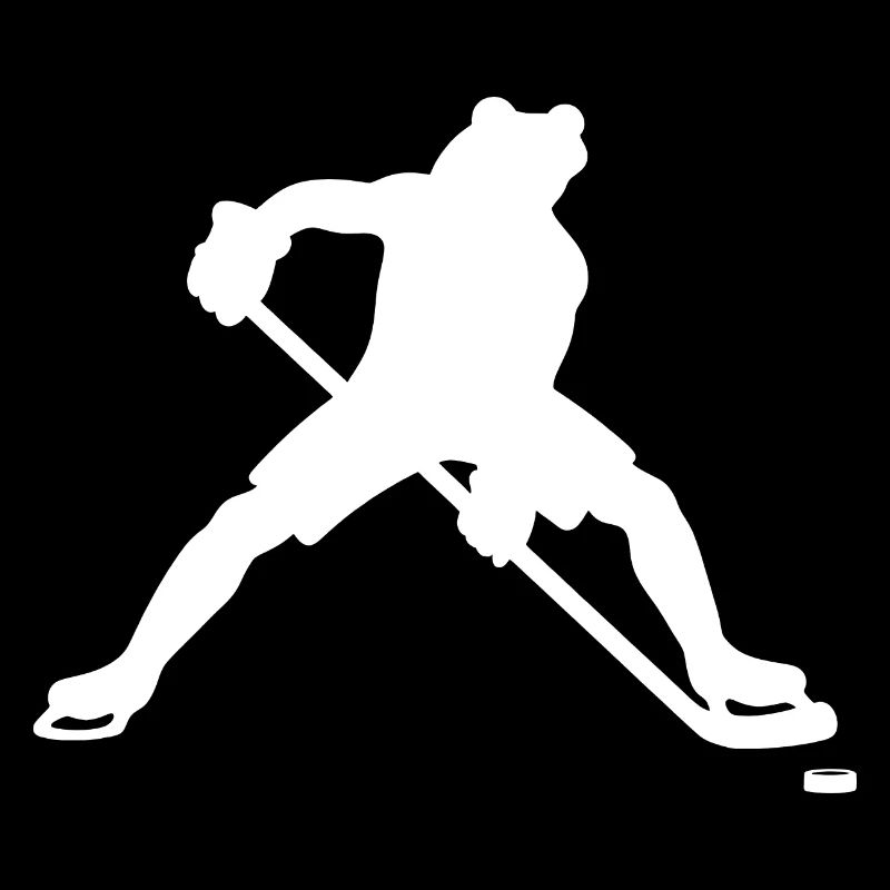 Frosch Eishockeyspieler Silhouette minimalistisch