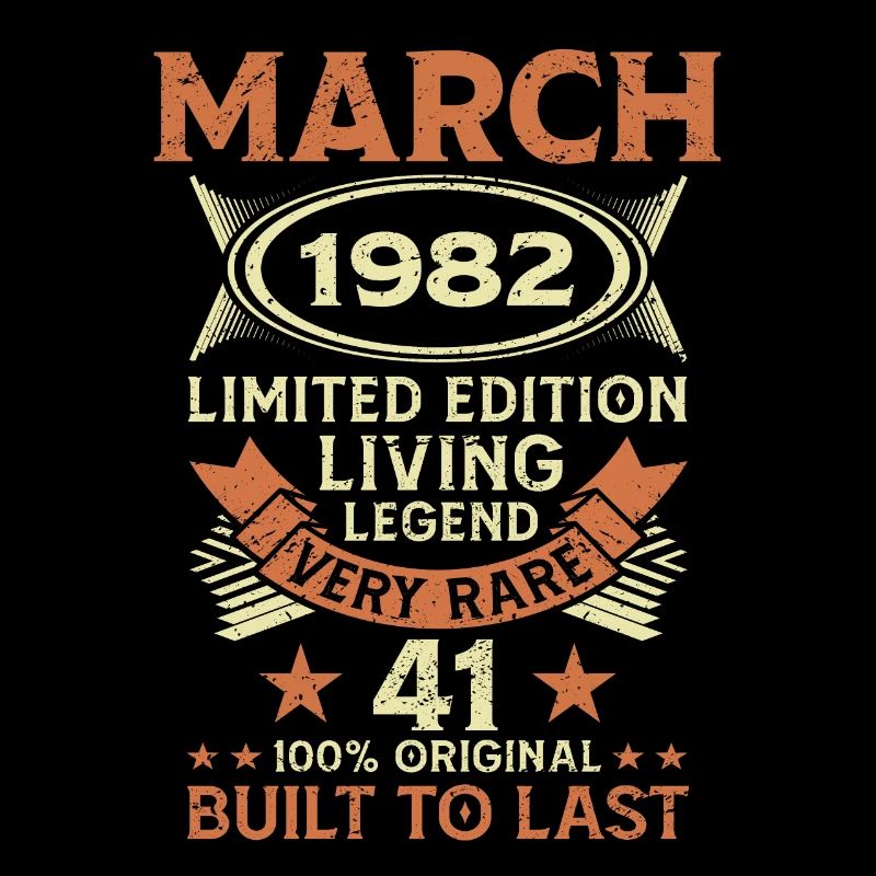 41e anniversaire Mars Né en 1982 Idée cadeau