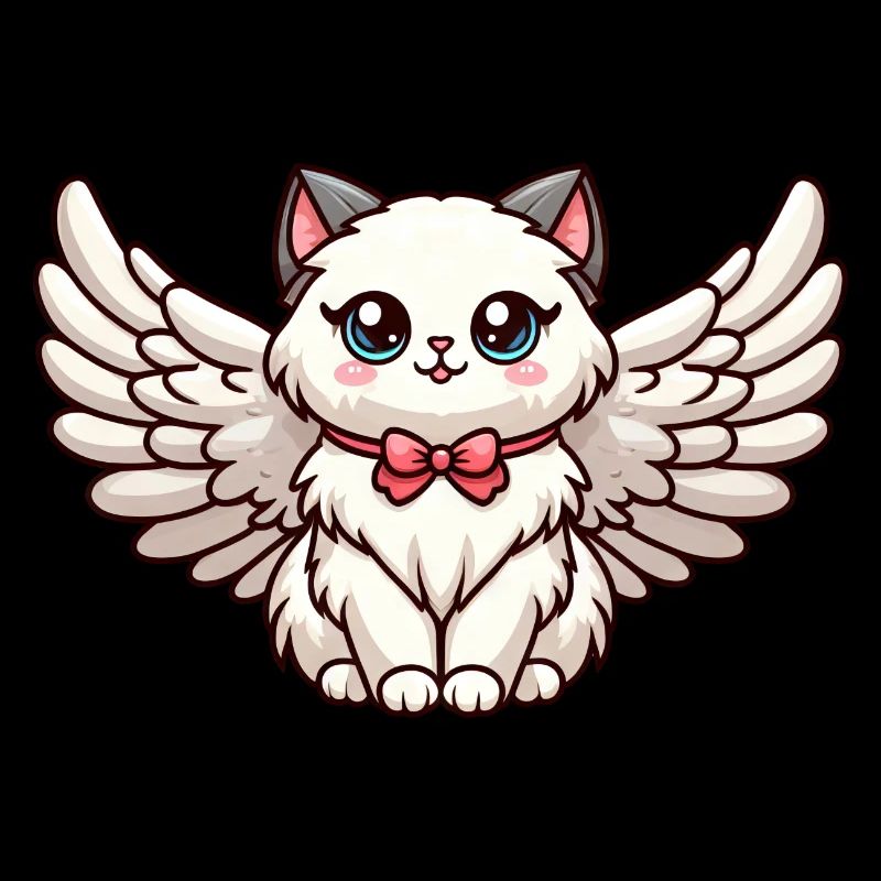 Chat ragdoll mignon dans le style cartoon avec
