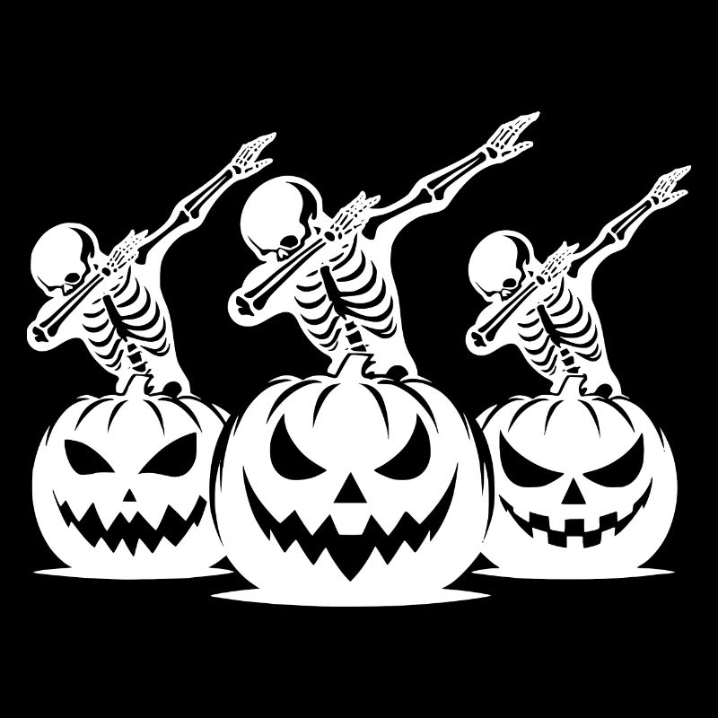 Unheimliches Kinder Halloween Dabbing Skelette