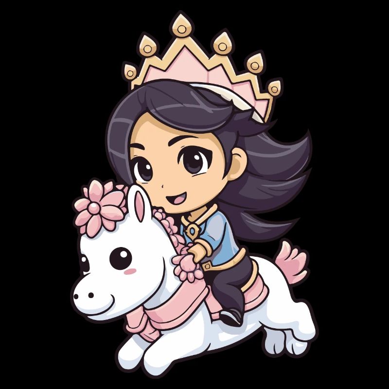 Bande dessinée de cheval de princesse