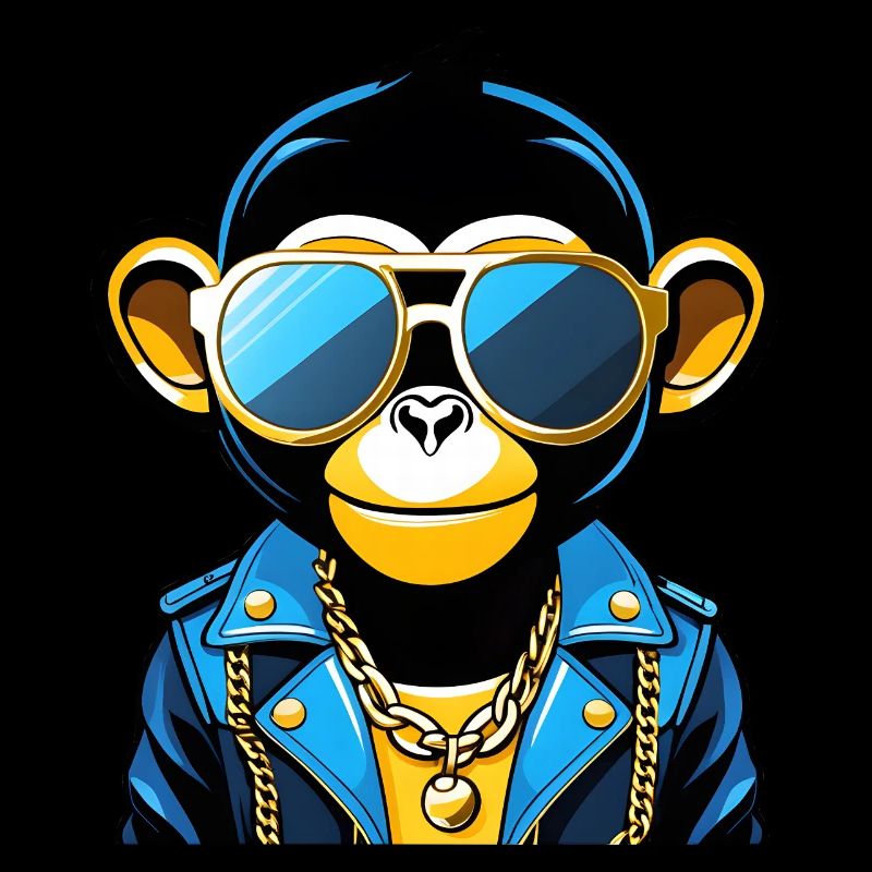 Monkey with sunglasses