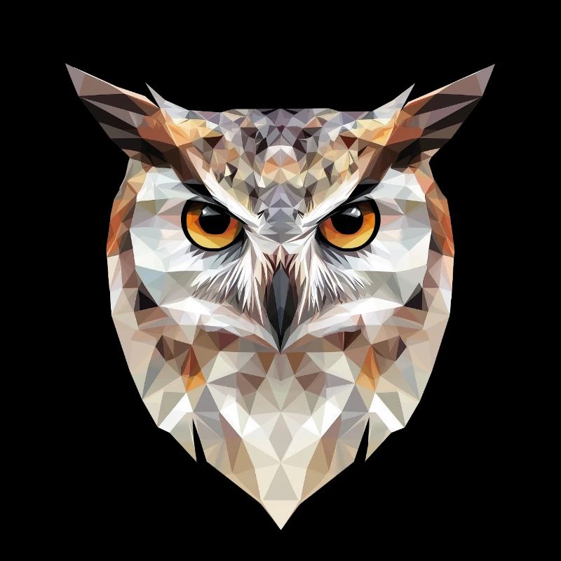 Low Poly Eule – modernes Design für Schlaue