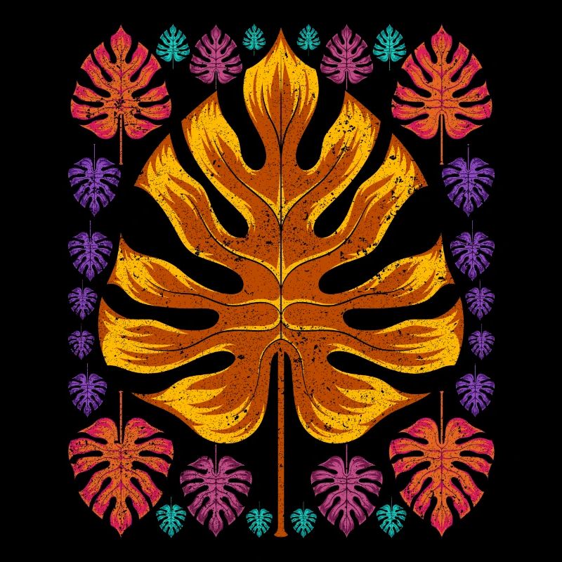 Tropical Leaves Plants Gift Monstera