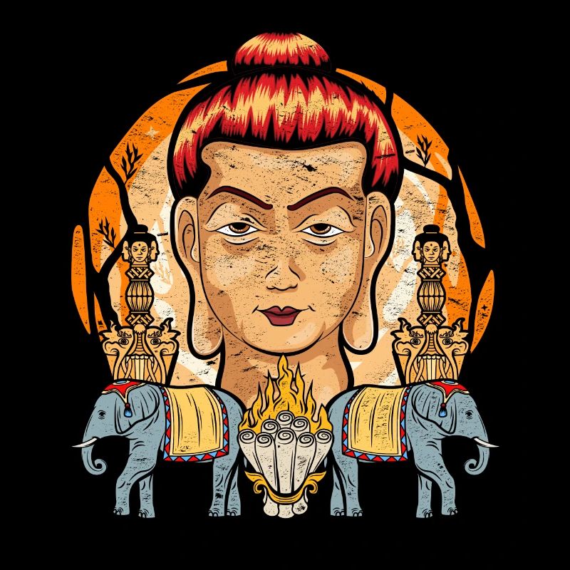 India Buddhism Elephant Yoga Gift Buddha