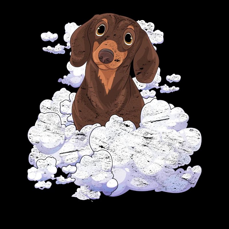 Dog Lover Dogs Gift Clouds Dachshund