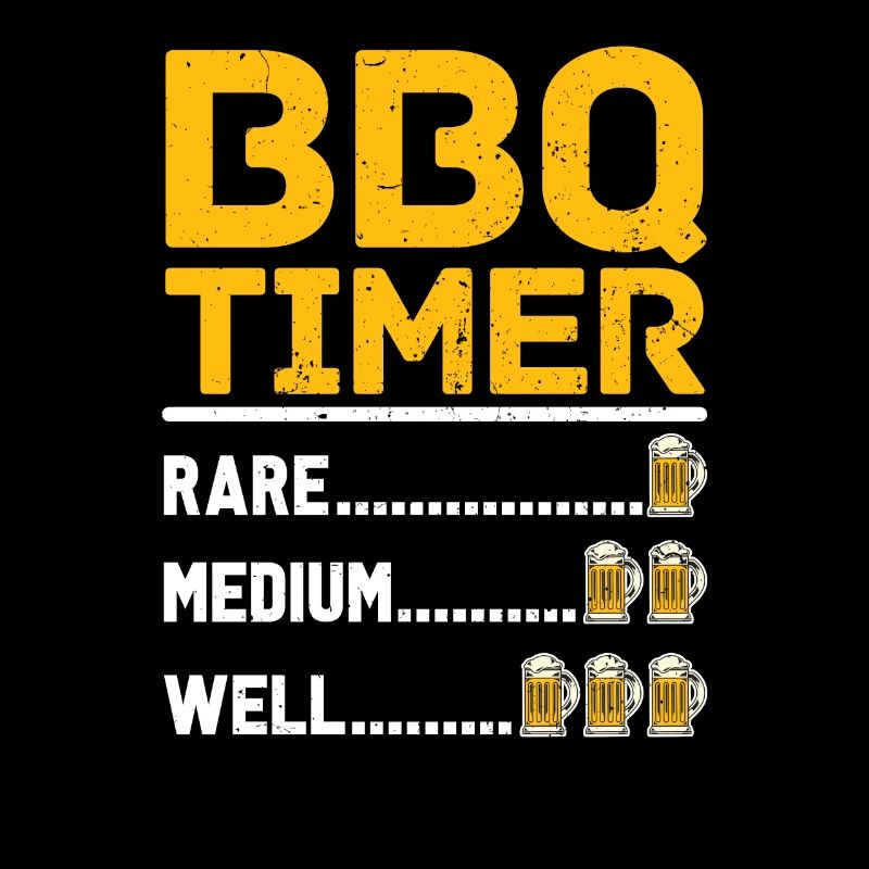 BBQ Timer Rare Medium Well Bier trinken Grillen