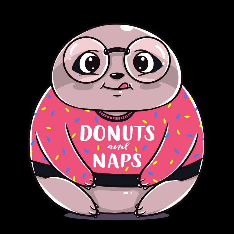 Sloth Donut dormir drôle de cadeau d'anniversaire