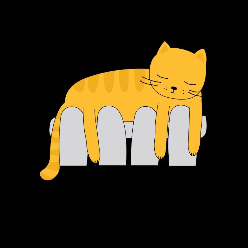 Chat sur le chauffage de l'hiver est le moment pour la maison