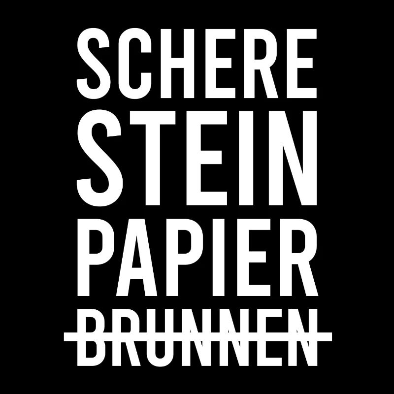 Schere Stein Papier ohne Brunnen