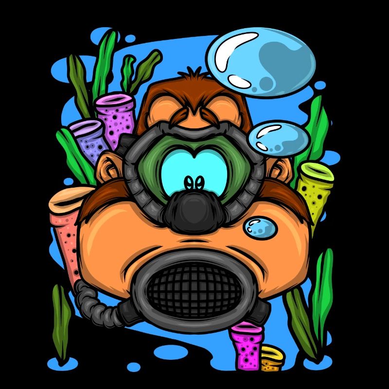 Scuba Diver Monkey Diving Goggles Scuba Diving