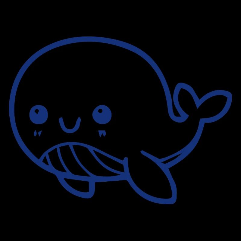 Süßer Wal Geschenk Idee blau