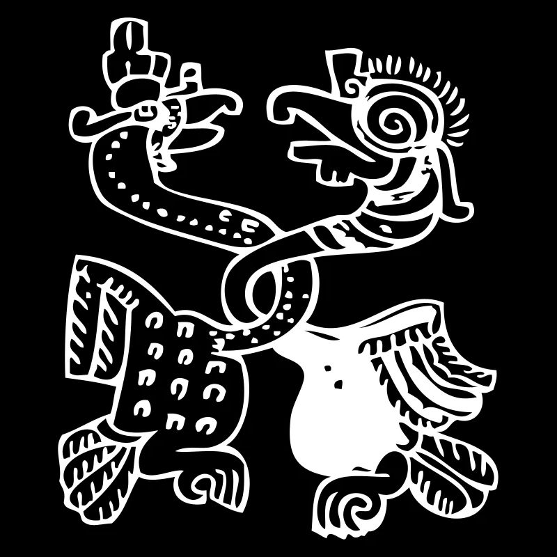 Symboles des oiseaux mayas - Script maya - Glyphes mayas