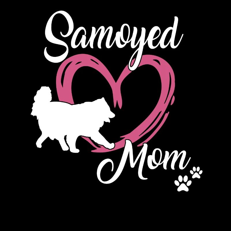 Samoyed Mom süßes Samojeden Frauchen Gassi