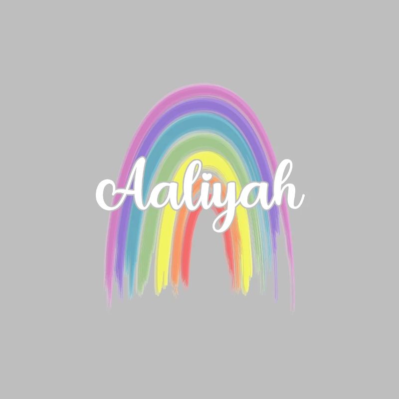 AALIYAH Rainbow Cursive
