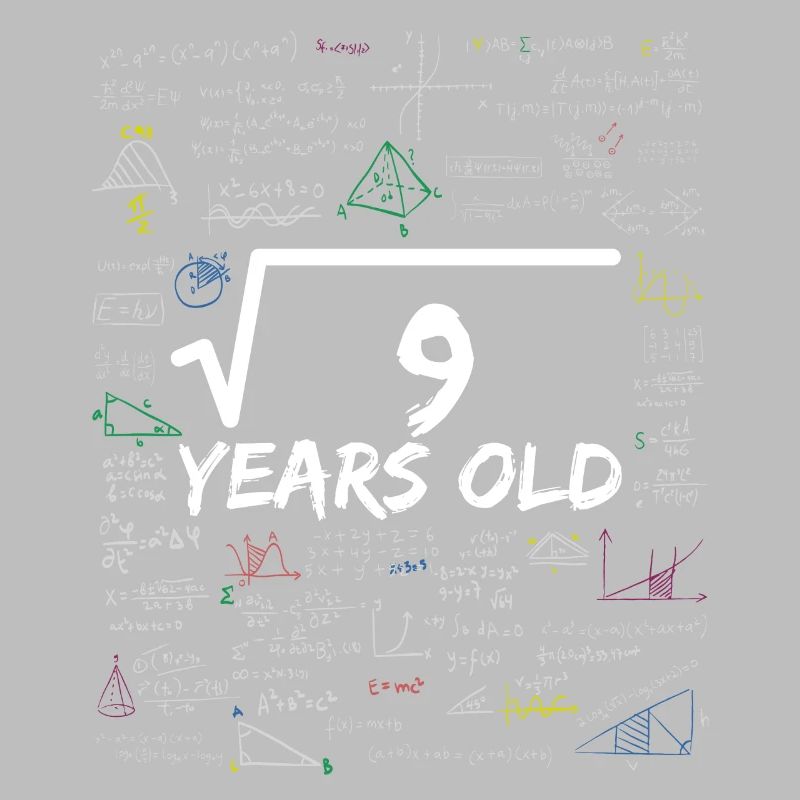 Square Root of 9 3RD Funny Math Birthday