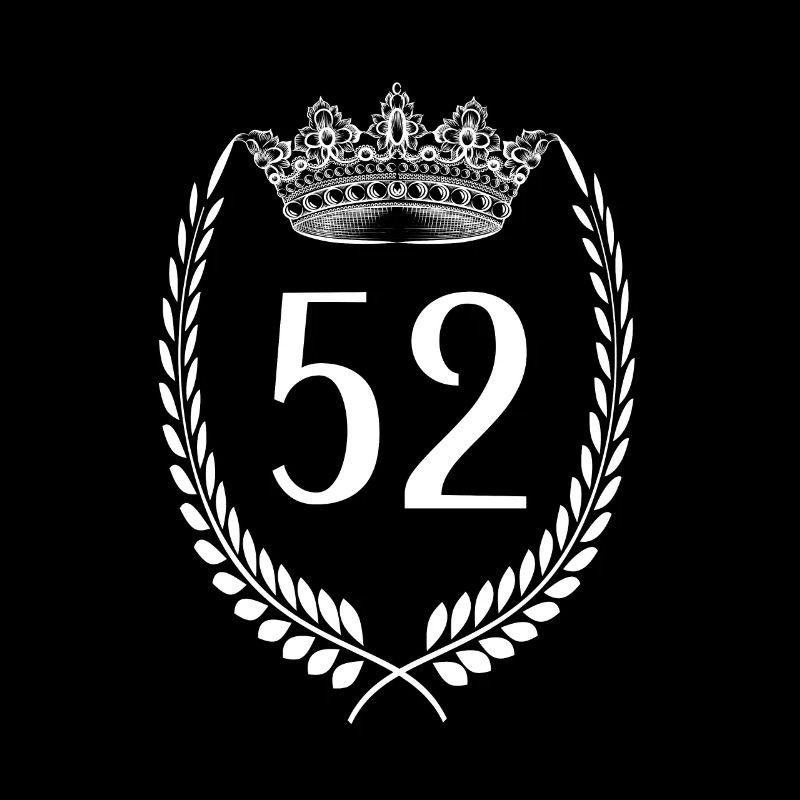 52. Geburtstag Zahl Jubiläum 52