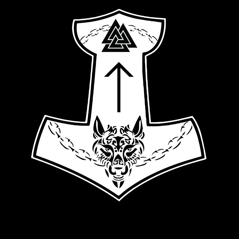Wikinger Zeichen Fenrir Fenriswolf Wolf Kind Loki