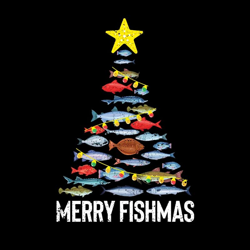 Joyeux Fishmas Drôle de poisson Pêche de Noël Noël
