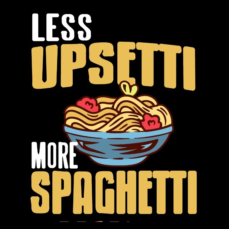 Moins UPSETTI Plus SPAGHETTI Rétro Drôle Spag Lover