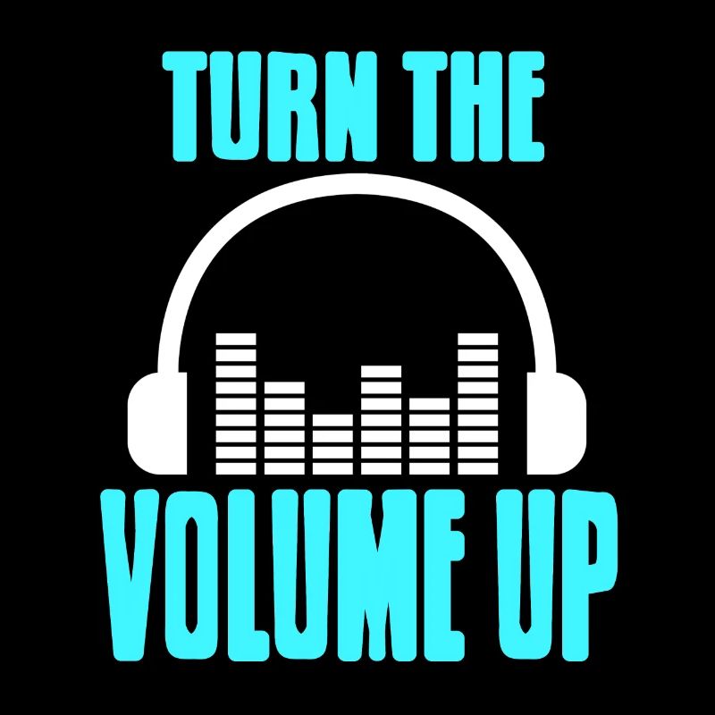 Turn The Volume Up Cool Retro DJ Techno Lover