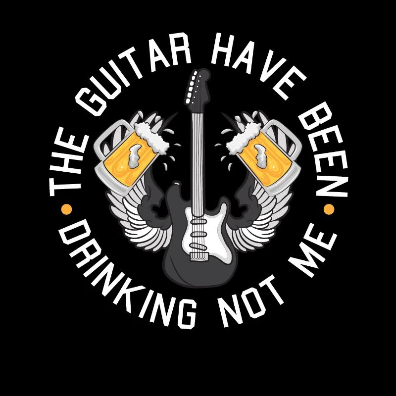 Lustiges E-Gitarren Spruch Motiv und Gitarrist