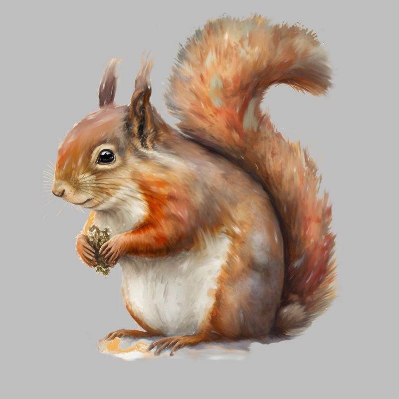 Eich-Hörnchen, lustige Baummaus