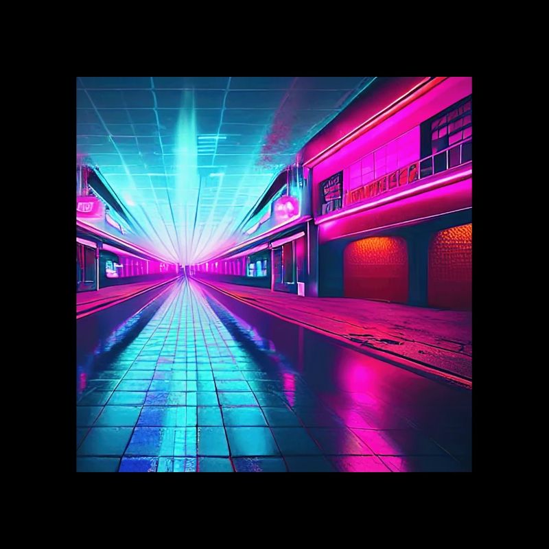 Retrowave Synthwave 80s Future city Design
