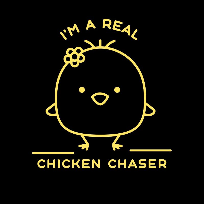 I'm A Real Chicken Chaser Retro Funny Chicken