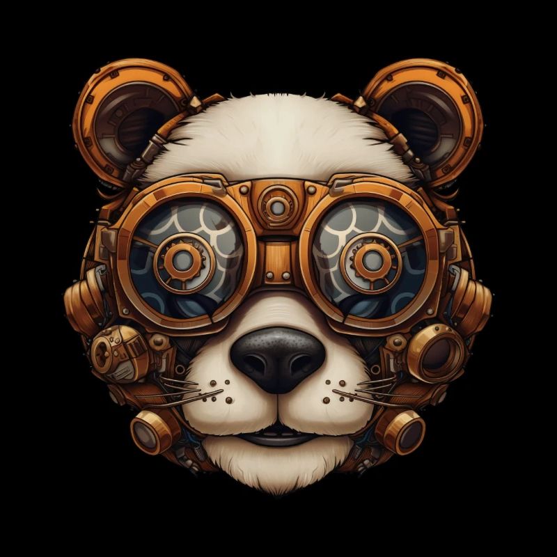 Steampunk Panda Bär Geschenk Steampunk