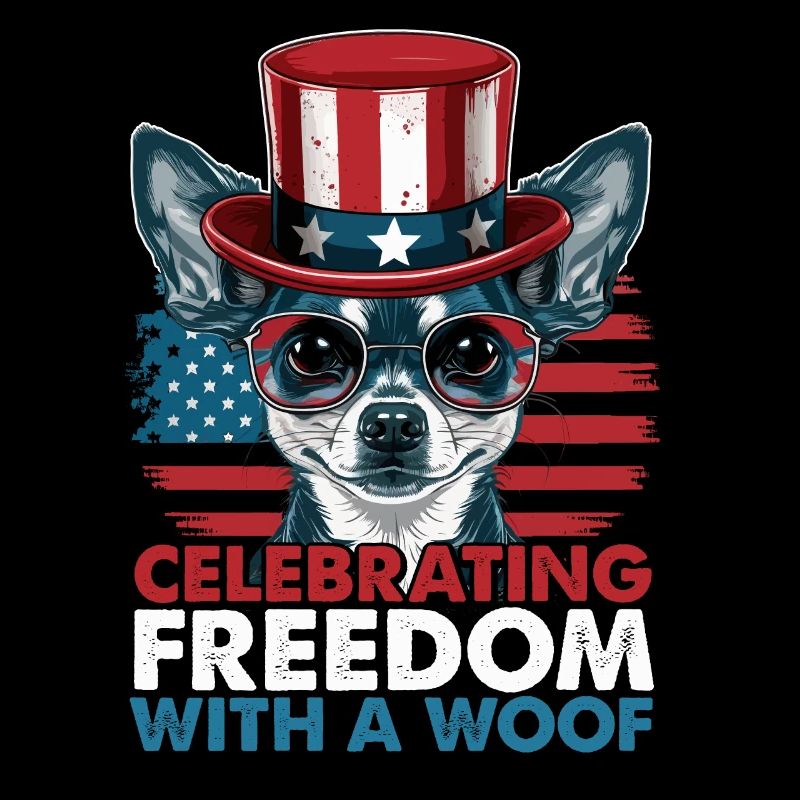 Chihuahua feiert die Freiheit mit einem Wuff