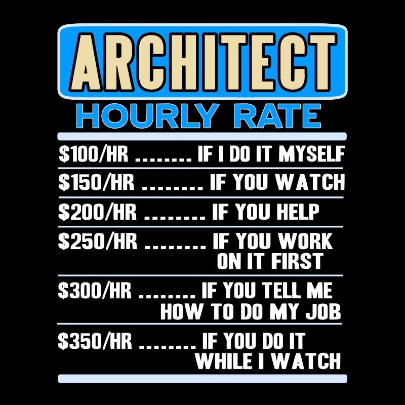 Taux horaire d’un architecte Architecture drôle