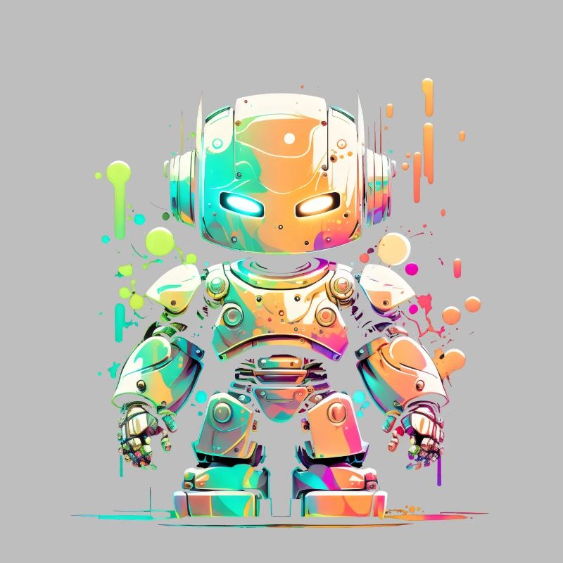 Retro Robot Cute Robotic Engineer Technology