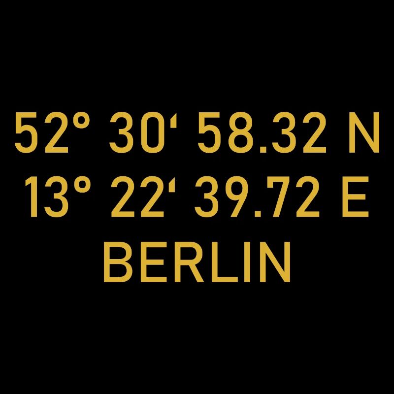 Berlin Coordinates Berlin Gift