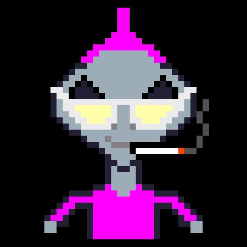 Pixel Alien "Violet Iro"