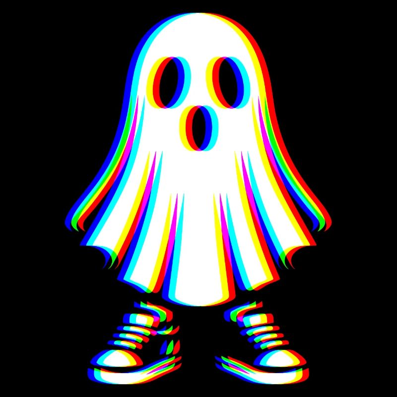 Fantôme Glitch – Style Spooky