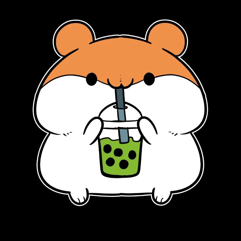 Boba Sippin Hamster Boba Tea Lover