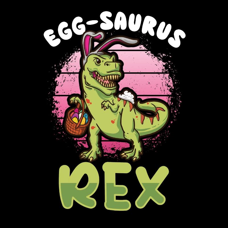 T-rex de Pâques Dinosaure T-rex drôle de Pâques