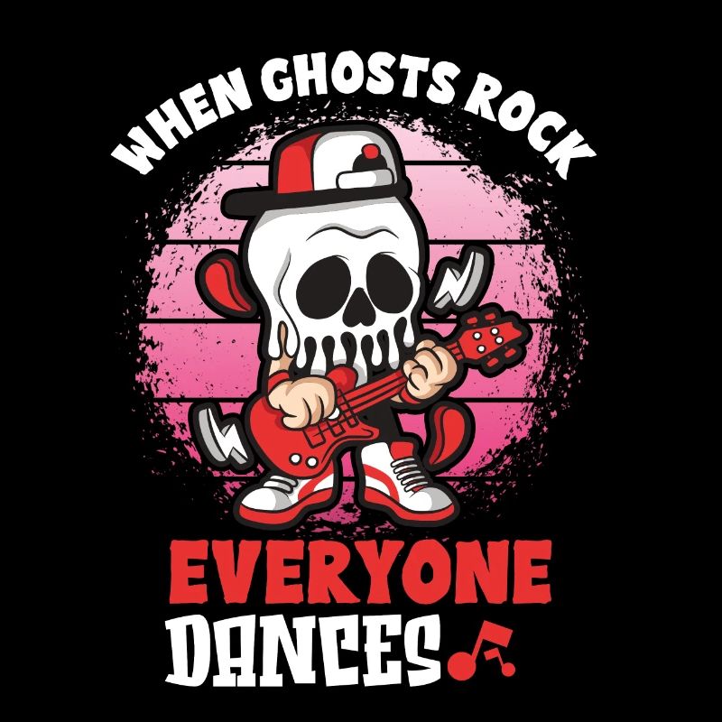 Funny Horror Spooky Guitar Guitarist Ghostly