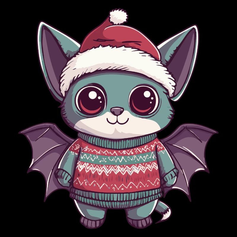 Bande dessinée de Noël chauve-souris
