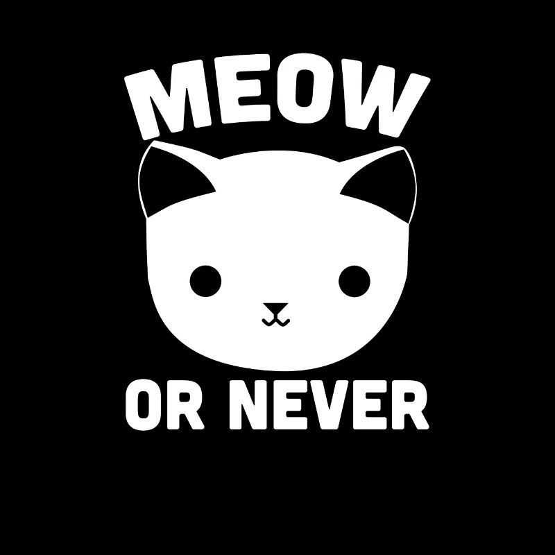 Katzen Geschenk meow or never Katzenkopf