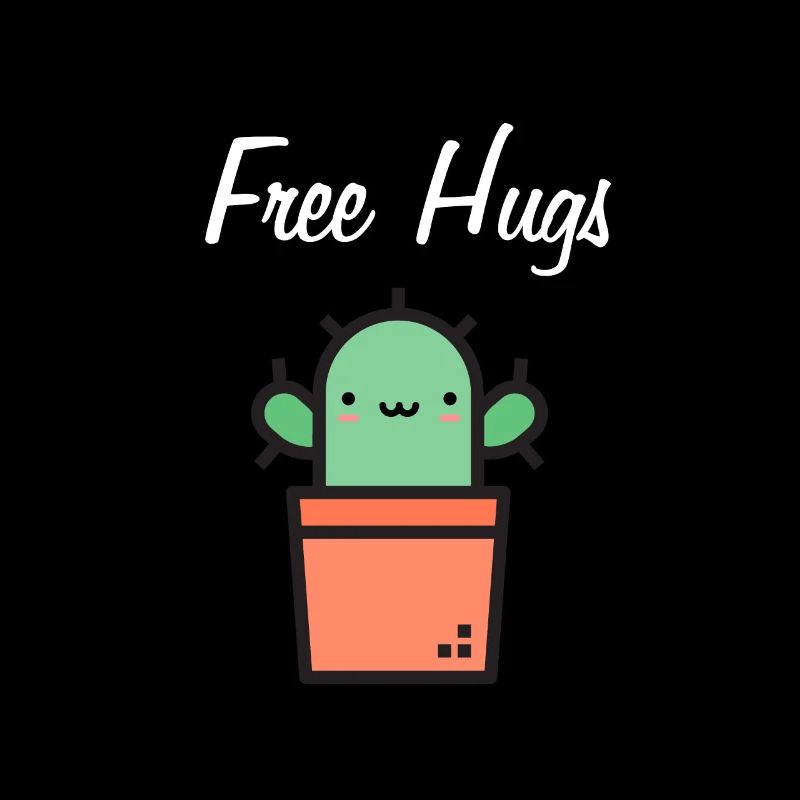 Free Hugs Cactus Hug White