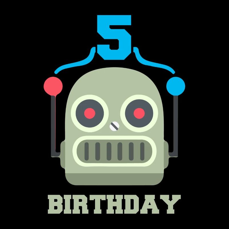 Kinder Geburtstag 5 Jahr Roboter Geburtstagsfeier