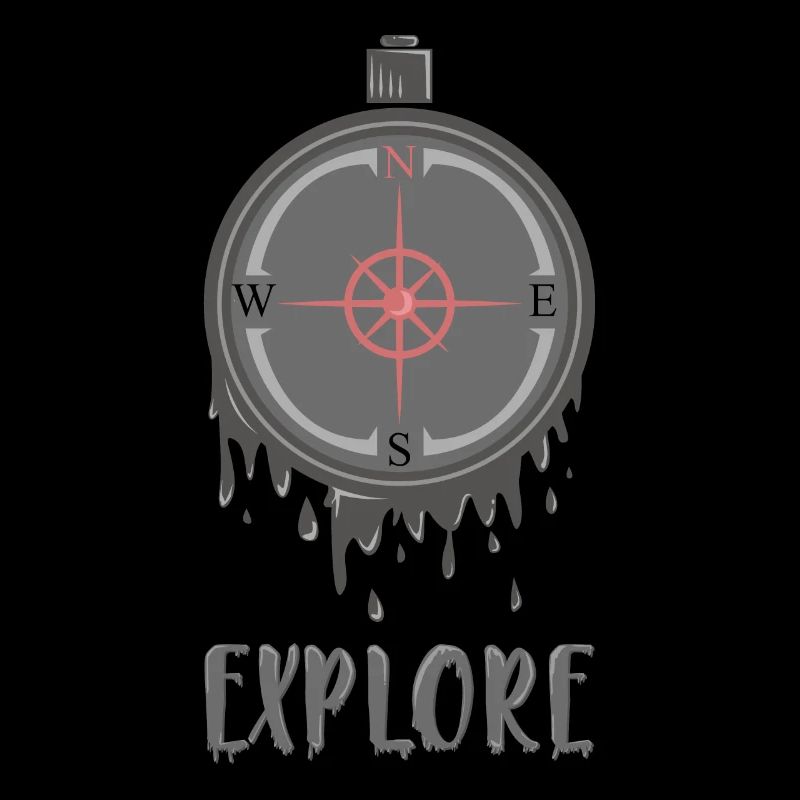 Entdecken - Nordpol - Kompass - Entdeckerdesign