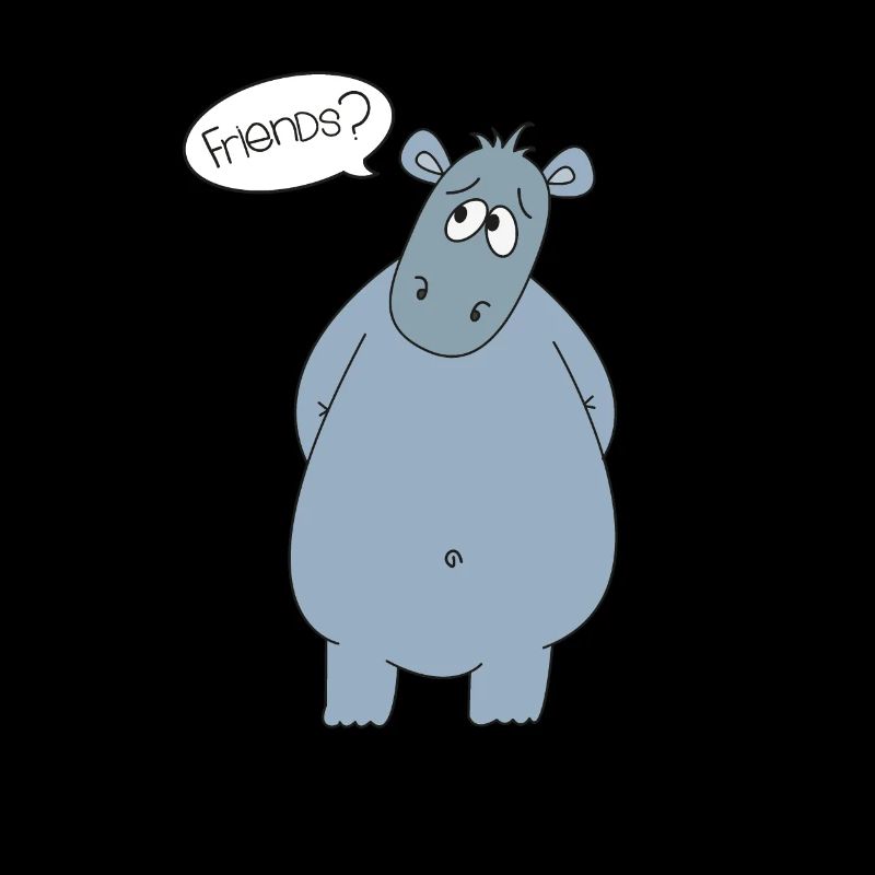 Freunde Hippo Flusspferd Nilpferd Geschenk