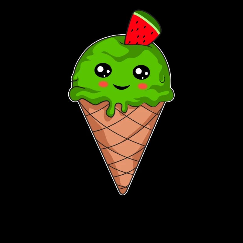 Crème glacée douce Melon crème glacée Melon mignon cadeau