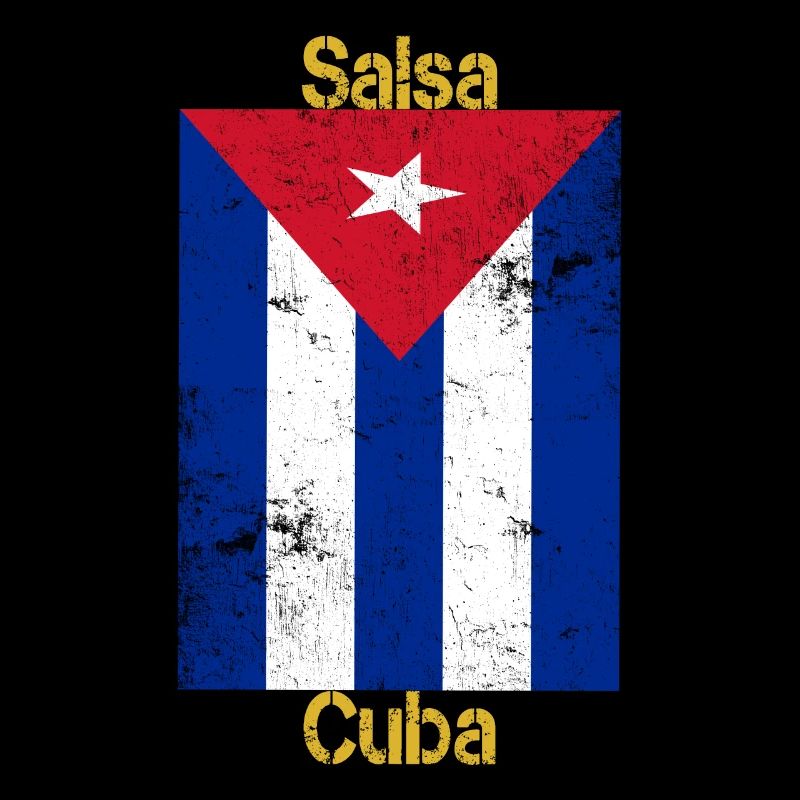 Chemise de cadeau de danse salsa avec drapeau de Cuba et drapeau de Cuba