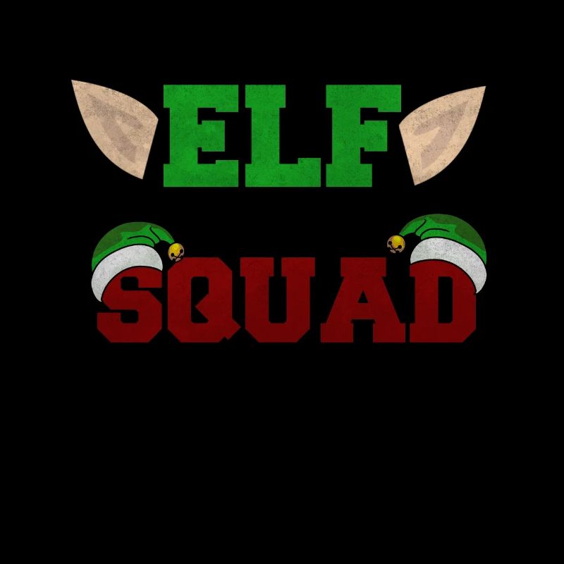 Elf Squad Funny Christmas Elfes X Mas Design