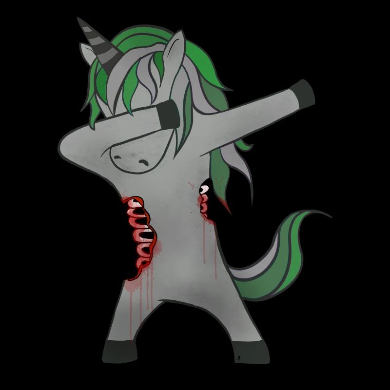 Halloween Dabbing Zombie Einhorn